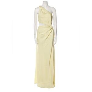 Elegant Yellow One-Shoulder Dress